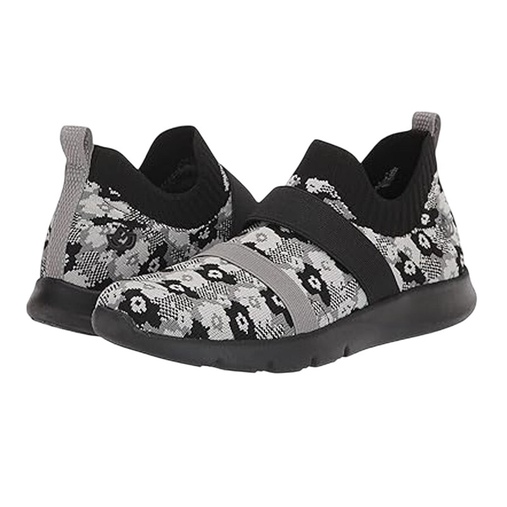 Spenco Womens Karma Stretch Sneakers US 8 M EU 38.5 Black Floral NIB