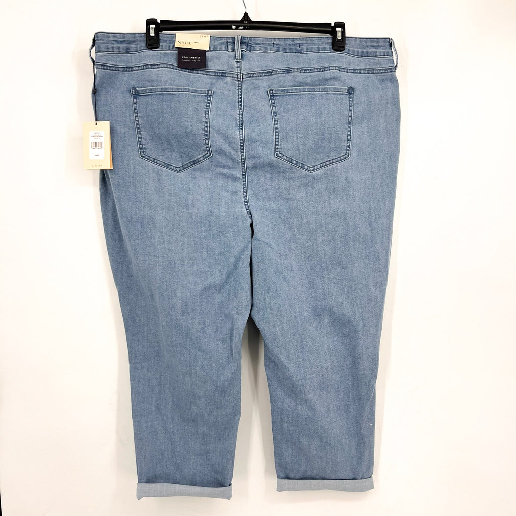 NYDJ Womens Margot Girlfriend Jeans Size 24W PETITE Kingston Blue NWT