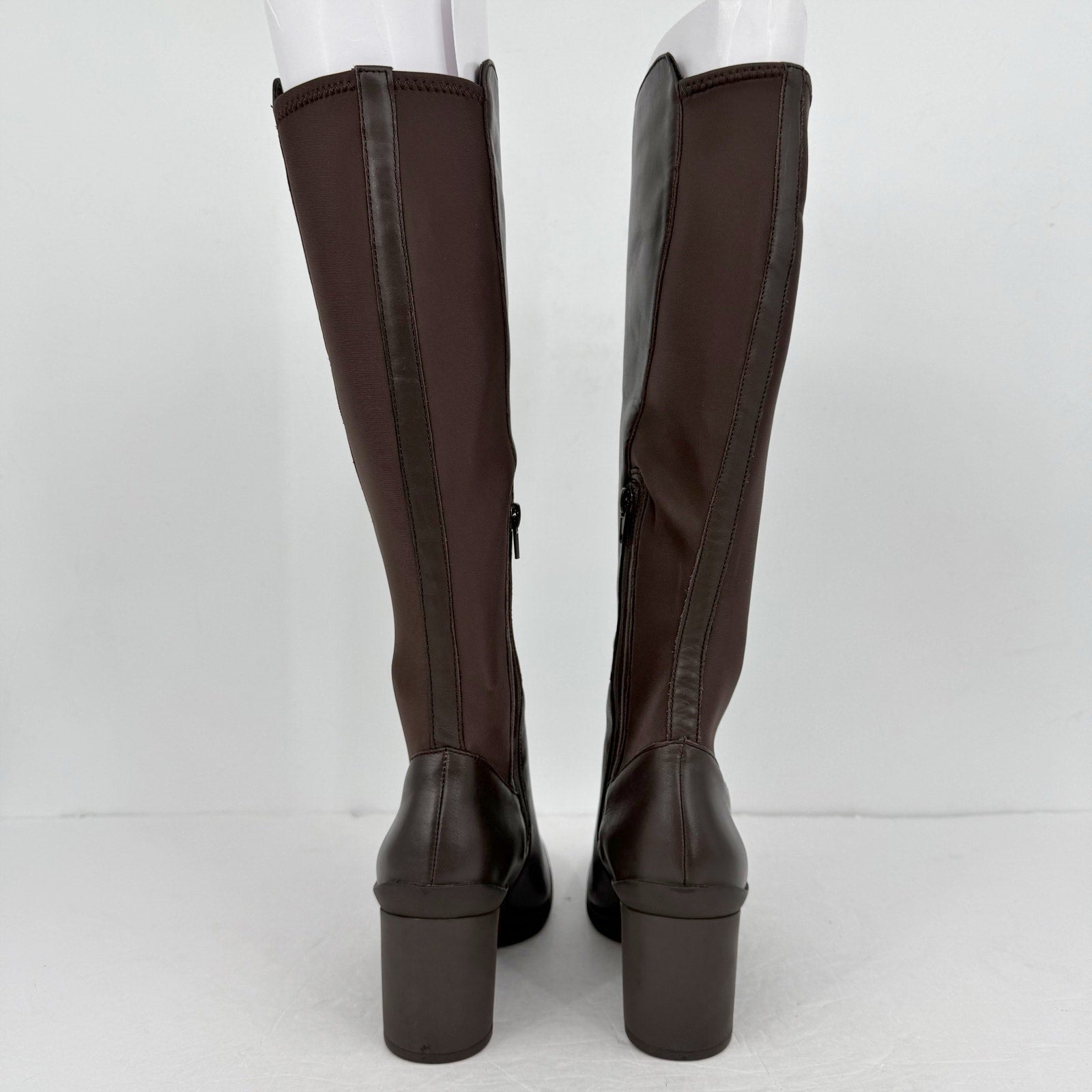 Naturalizer Womens Axel Knee High Boots US 6.5 M Brown Waterproof Leather NIB