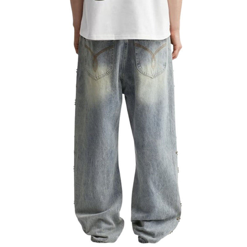 ADIDEM ASTERISKS Men's Rivet Chainstitch Selvedge Denim Jeans XXL Rust Wash NWOT