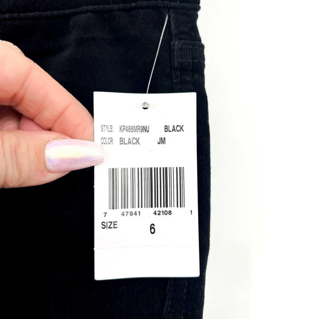 KUT FROM THE KLOTH Women's Diana Skinny Jeans Size 6 Black Corduroy NWT