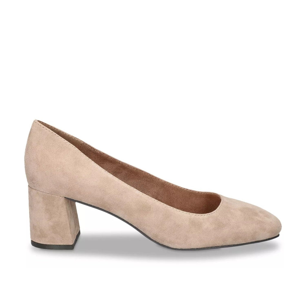 Bella Vita Womens Jilan Heel Pumps Size 8.5 Extra Wide Cream Almond Suede NWOB