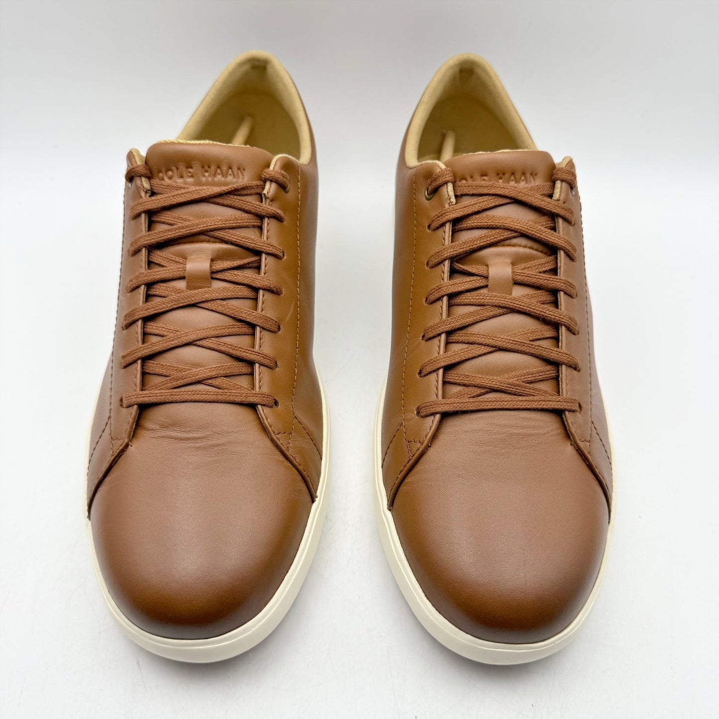 Cole Haan Mens Grand Plus Crosscourt ll Sneakers US 10 M Tan Brown Leather NIB