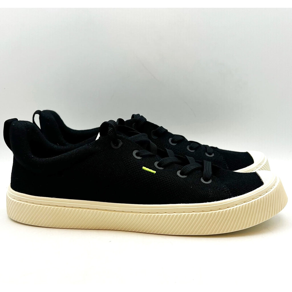 Cariuma IBI Low Casual Sneakers Mens 10.5 Womens 12 Black Bamboo Knit NIB