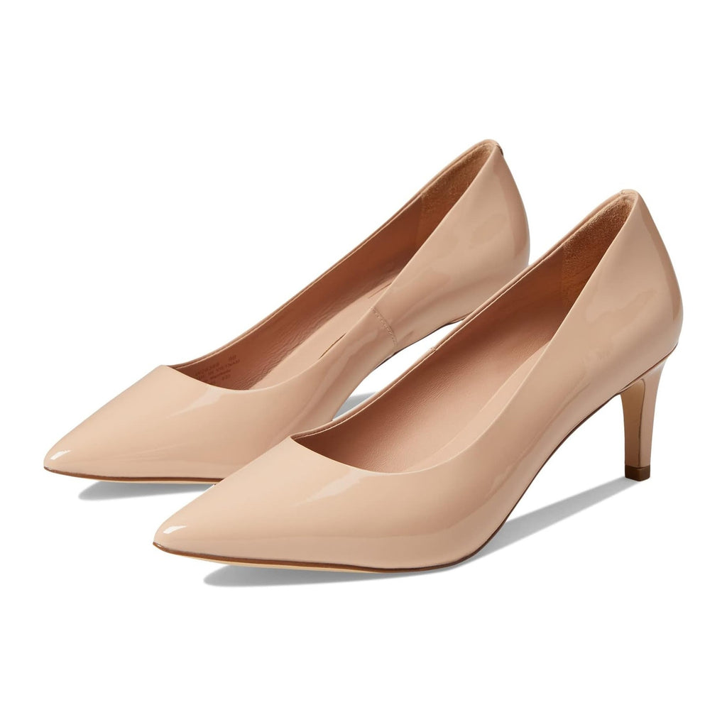 Cole Haan Womens Vandam Pumps US 9.5 Tan Brush Patent Leather 65mm NWOB