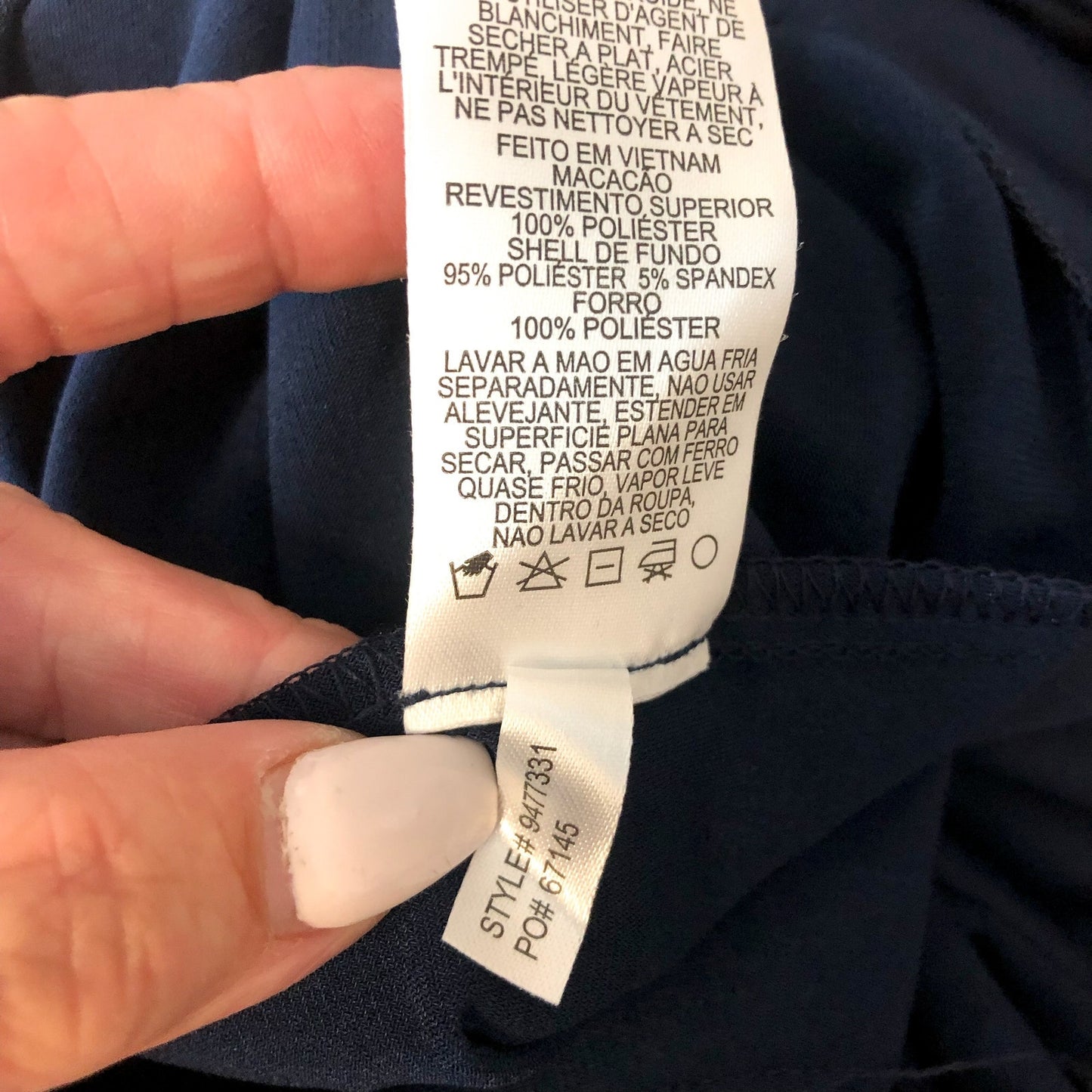 SLNY Women's Metallic Trim Cape Jumpsuit 18W Navy Blue Silver Asymmetrical NWT