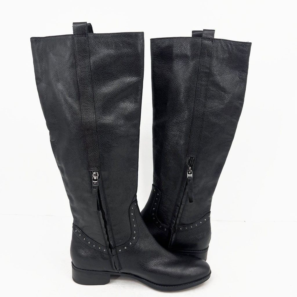 Sam Edelman Womens Prina Knee High Riding Boots Size 8 EU 38 Black Leather NWOB