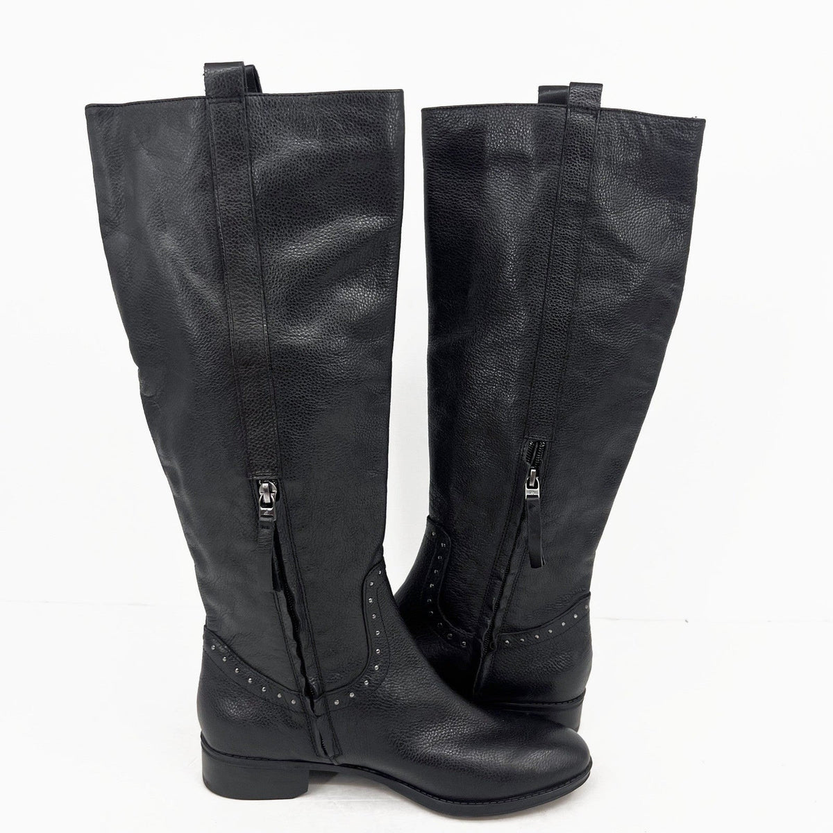 Sam Edelman Womens Prina Knee High Riding Boots Size 8 EU 38 Black Leather NWOB