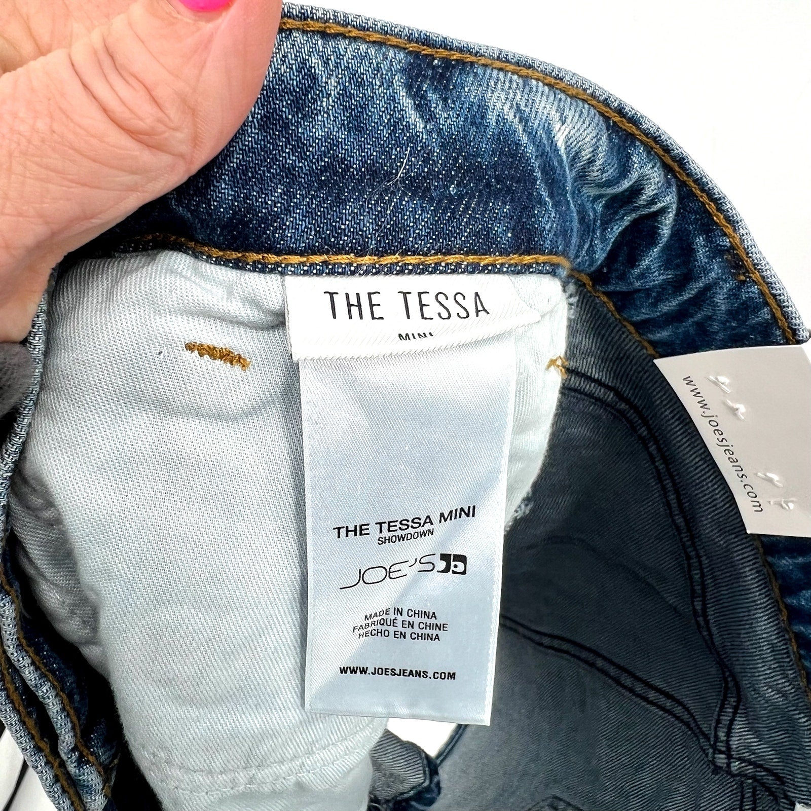 JOE'S JEAN Women's The Tessa Denim Mini Skirt Size 31 US 12 Blue Showdown NWT