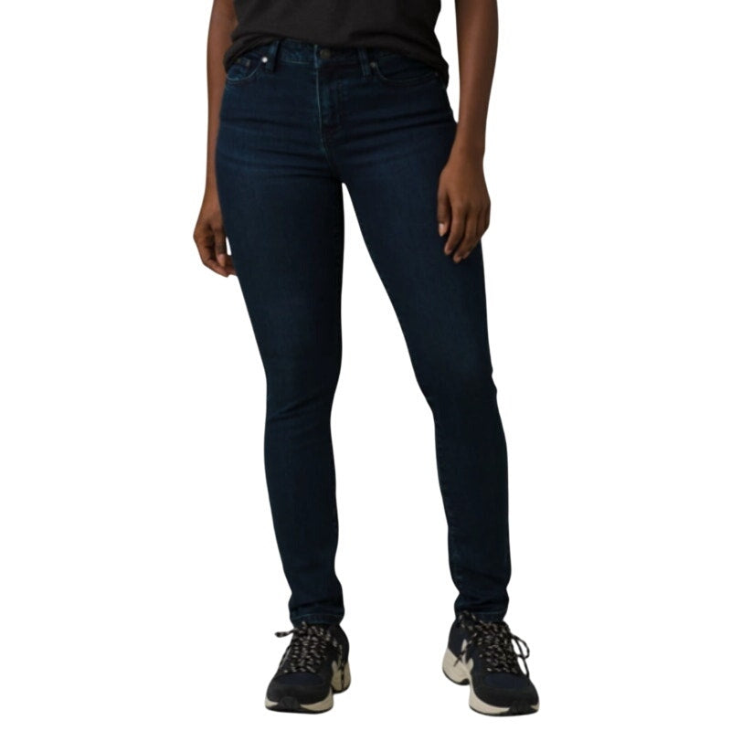 Prana Womens Sienna Skinny Jeans 25x30 US 0 Deep Blue Stretch Denim Mid Rise NWT