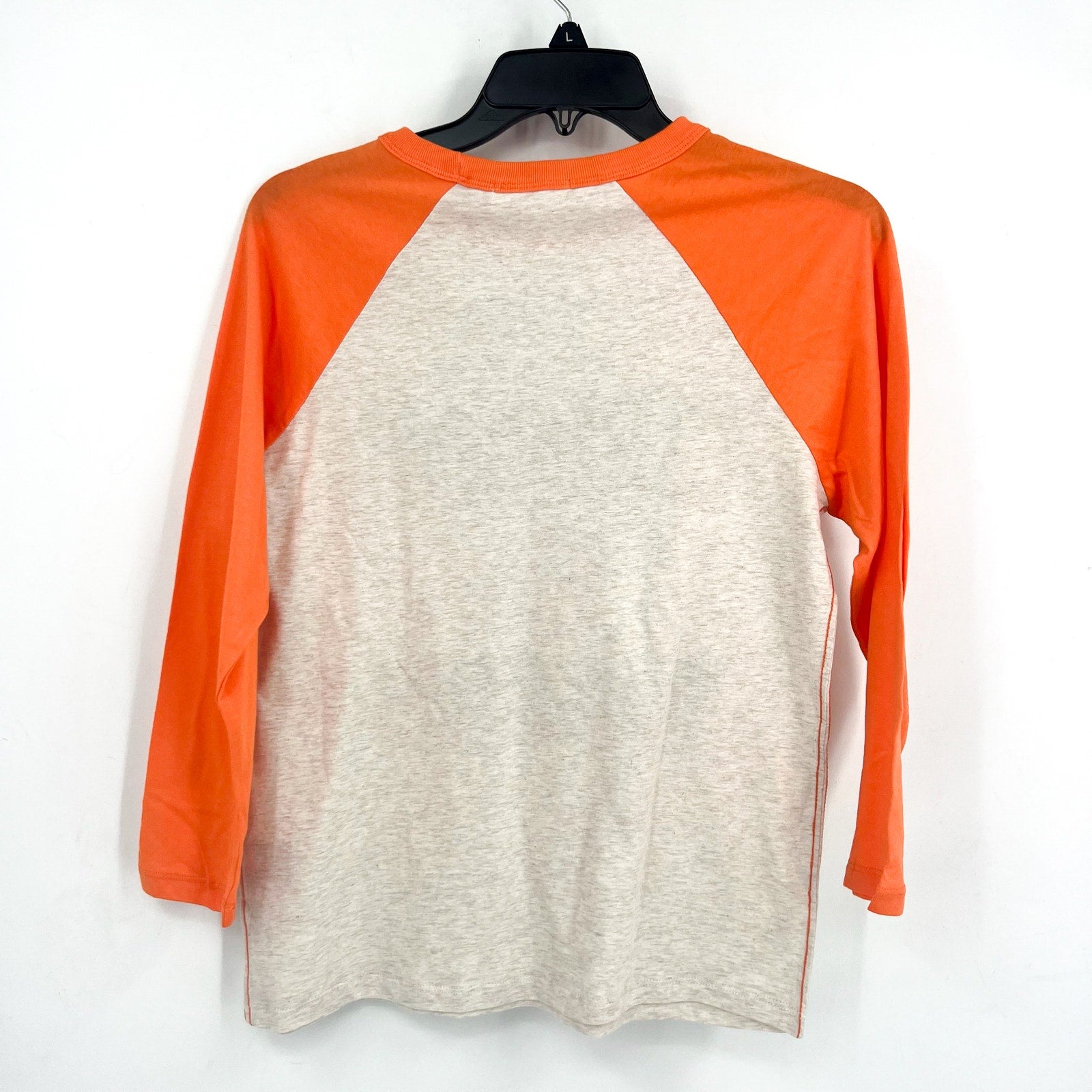 47 BRAND Womens Clemson Tigers Raglan Long Sleeve Tee Large Grey Orange NWT