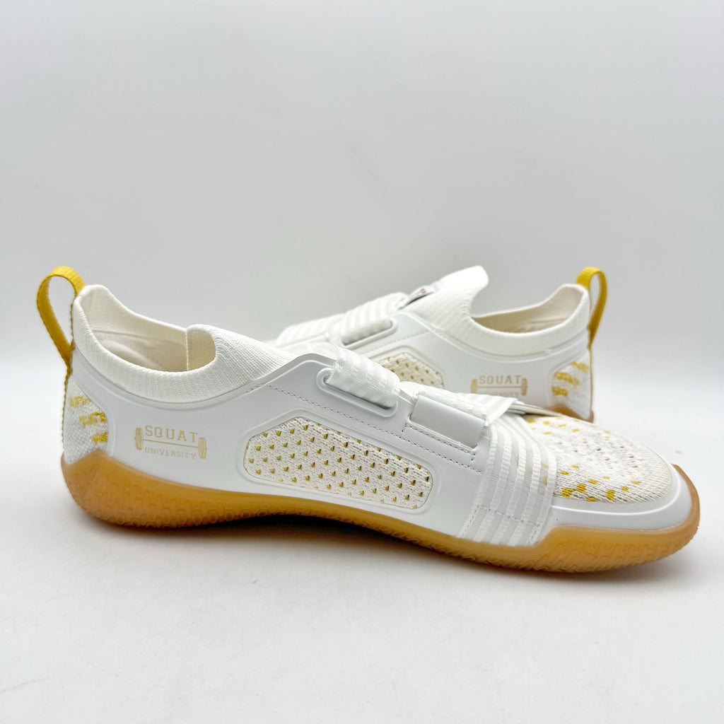 TYR Mens Dz Bf Stabstrap Running Sneakers US 8 White Gold Athletic NIB