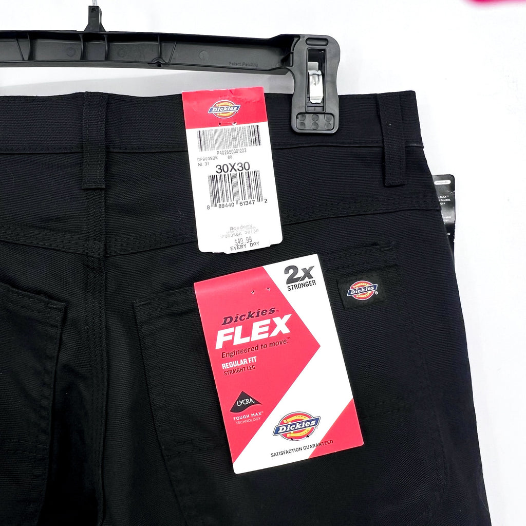 DICKIES Men's Double Knee Regular Fit Duck Work Pant DP903 30x30 Black NWT