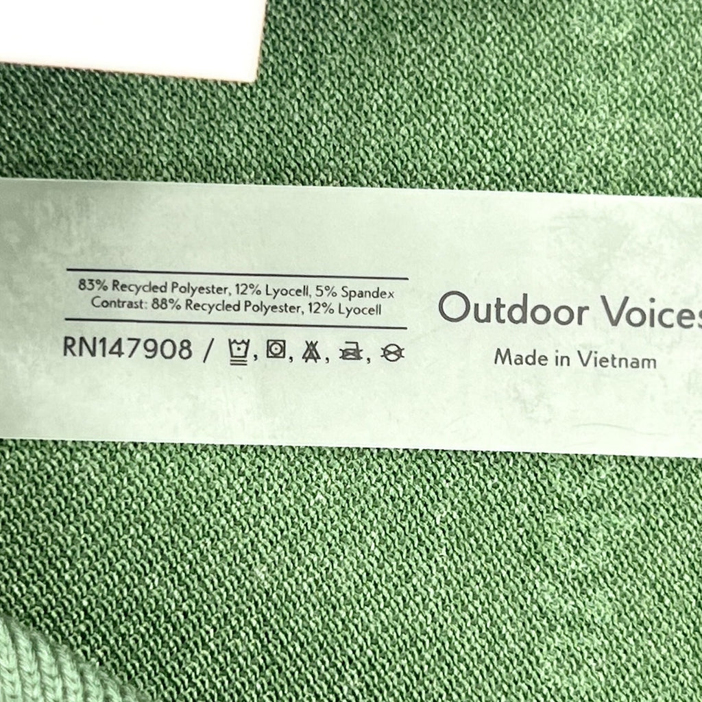 OUTDOOR VOICES Men's Birdie Long Sleeve Polo Shirt XXS Greenwoods DriRELEASE NWT