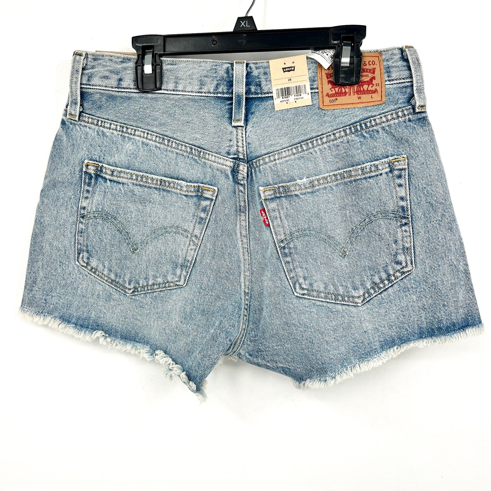 LEVI'S Womens 501 Original Fit Denim Shorts Size 28 US 6 Blue 56327-0407 NWT