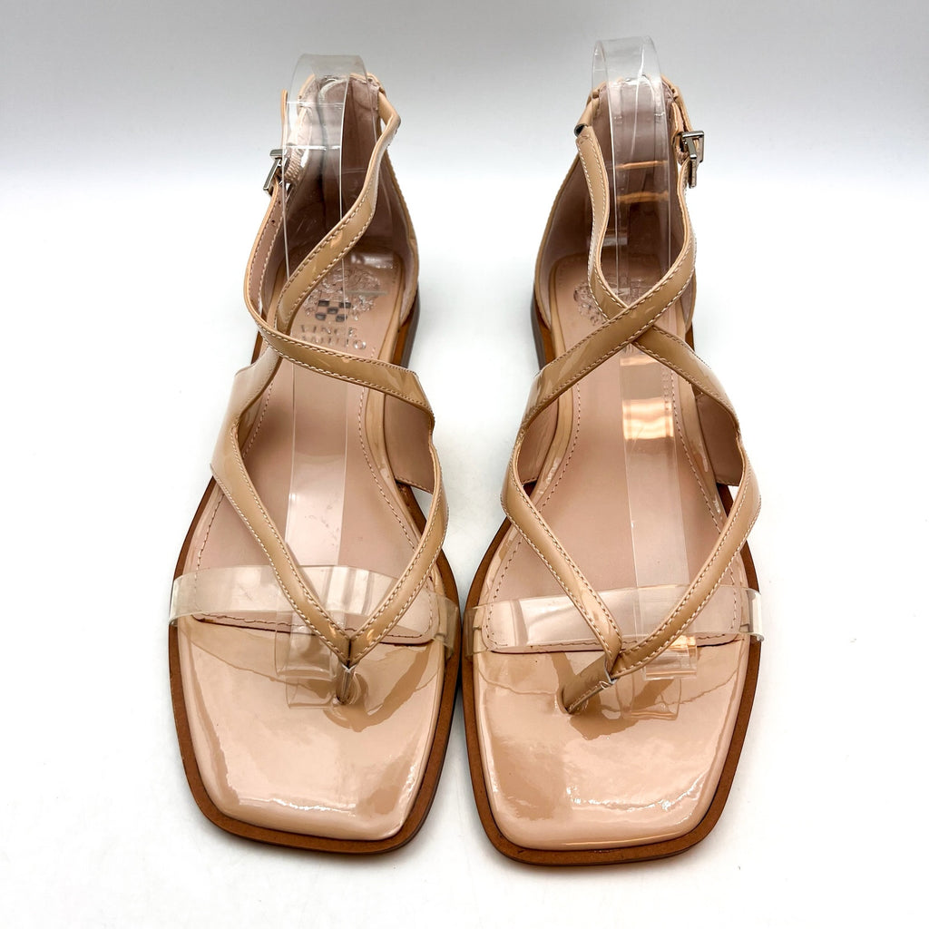 VINCE CAMUTO Women's Lomeeana Flat Sandals Size 8.5 Soft Blush Leather NWOB