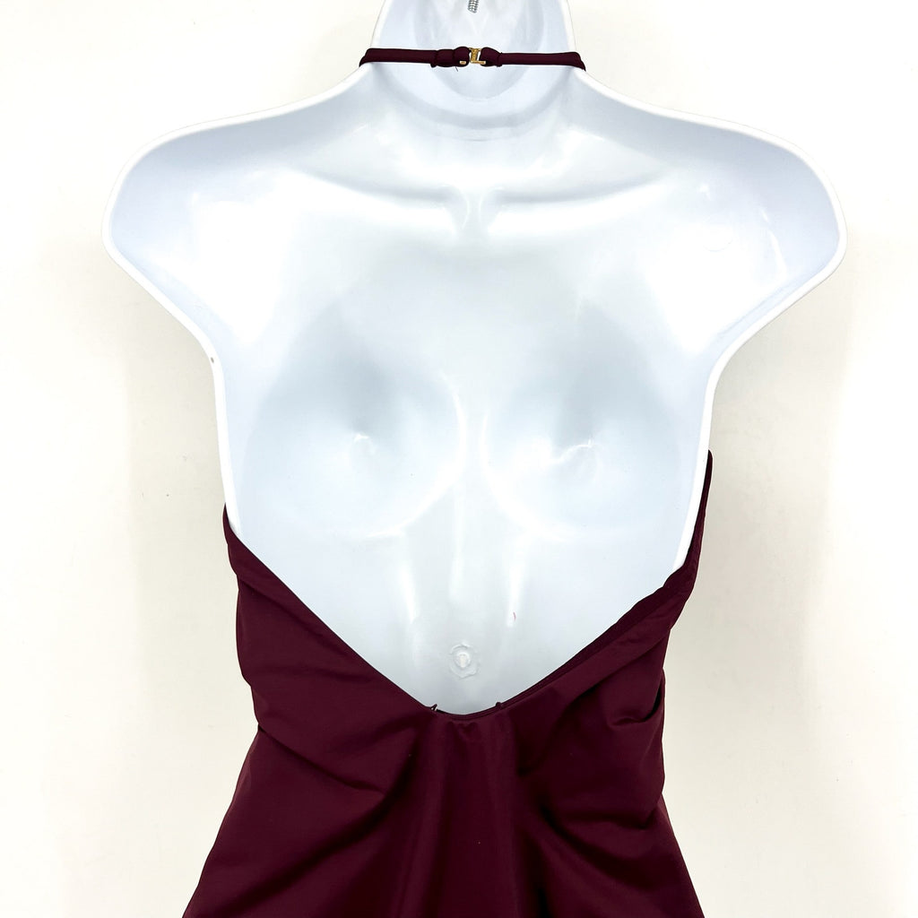 LAUREN RALPH LAUREN Beach Club High Neck One Piece Swimsuit Size 14 Red NWT