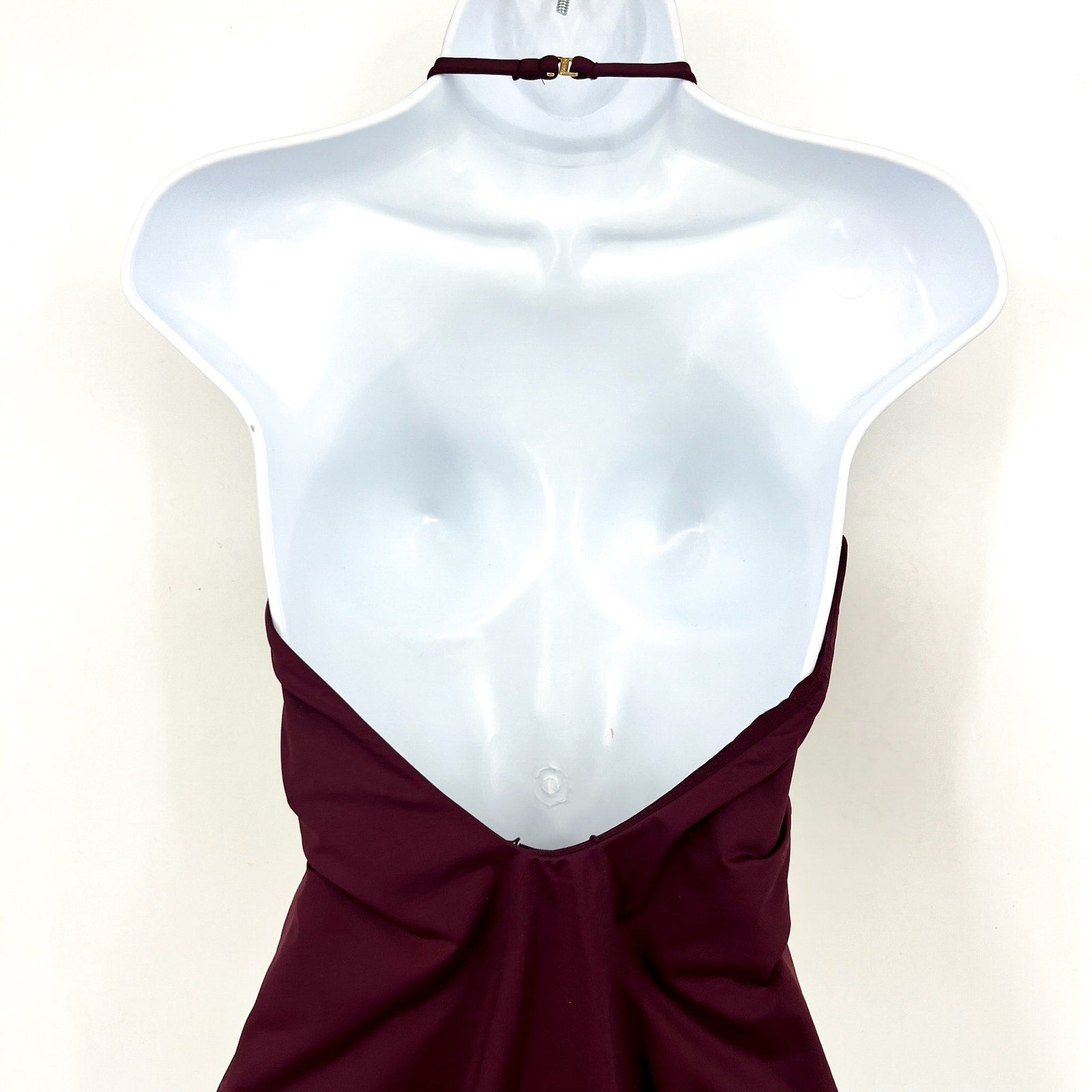 LAUREN RALPH LAUREN Beach Club High Neck One Piece Swimsuit Size 14 Red NWT