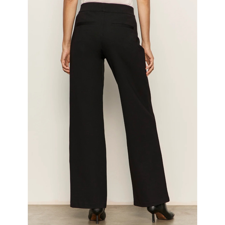 SANCTUARY Womens Runway Ponte Pants XL US 12 Black Pull-On Wide Leg Trouser NWT