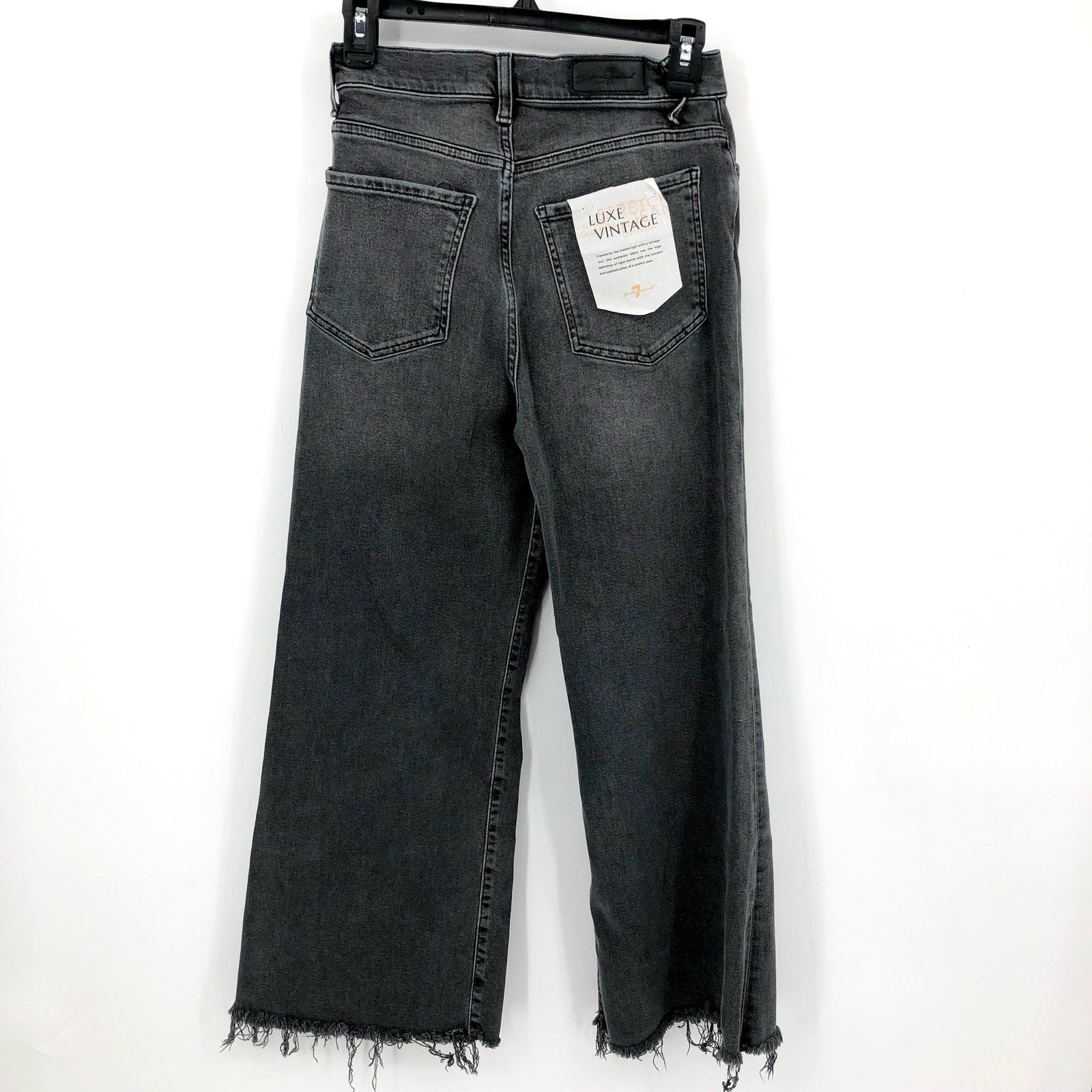 7 FOR ALL MANKIND Womens Ultra High Rise Cropped Jo Jeans Size 28 US 6 Grey NWT