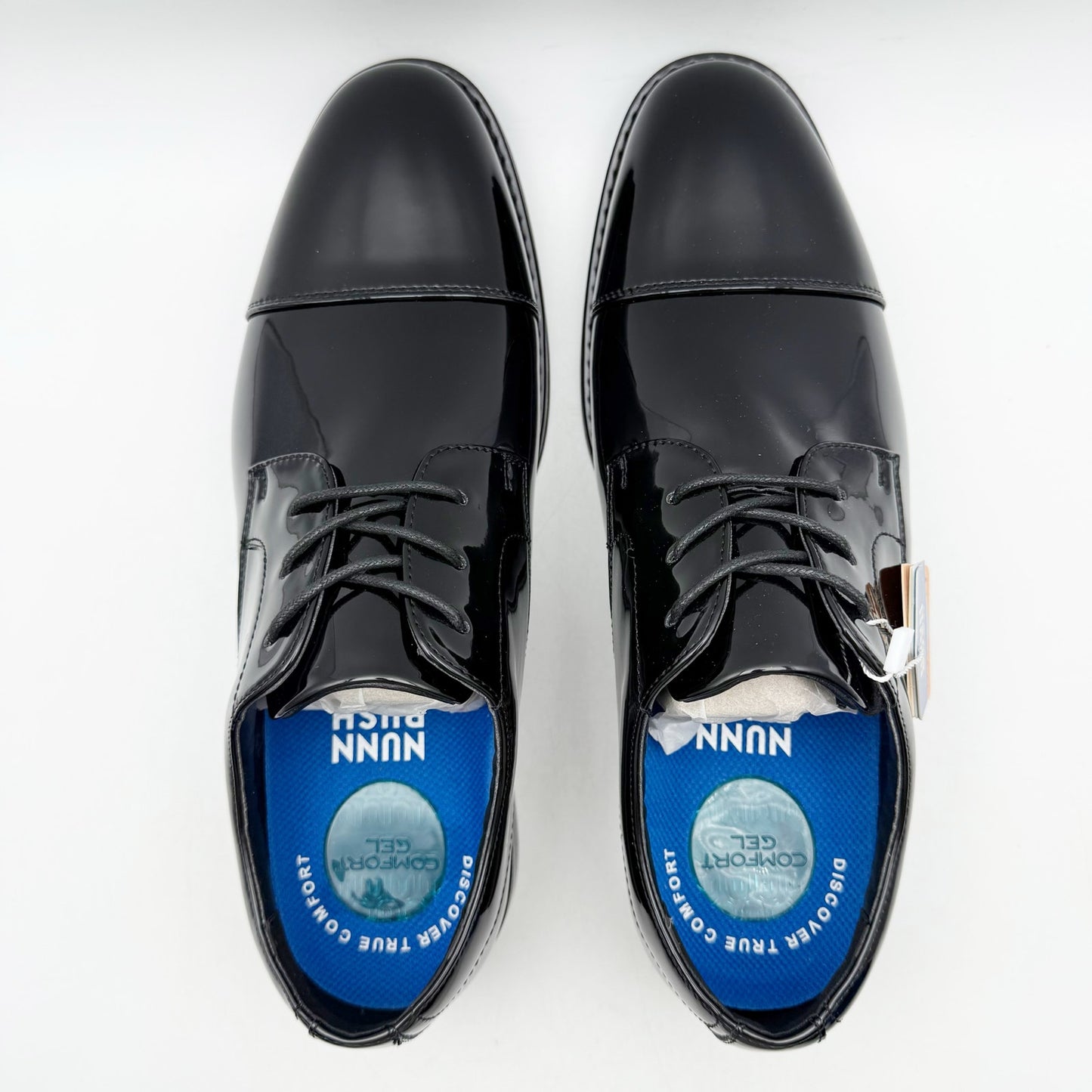 Nunn Bush Mens Centro Flex Cap Toe Oxford Shoes US 9 Wide Black Leather NIB