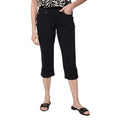 BELLE BY KIM GRAVEL Women's Flexibelle Capri Jeans 26W Black NWOT