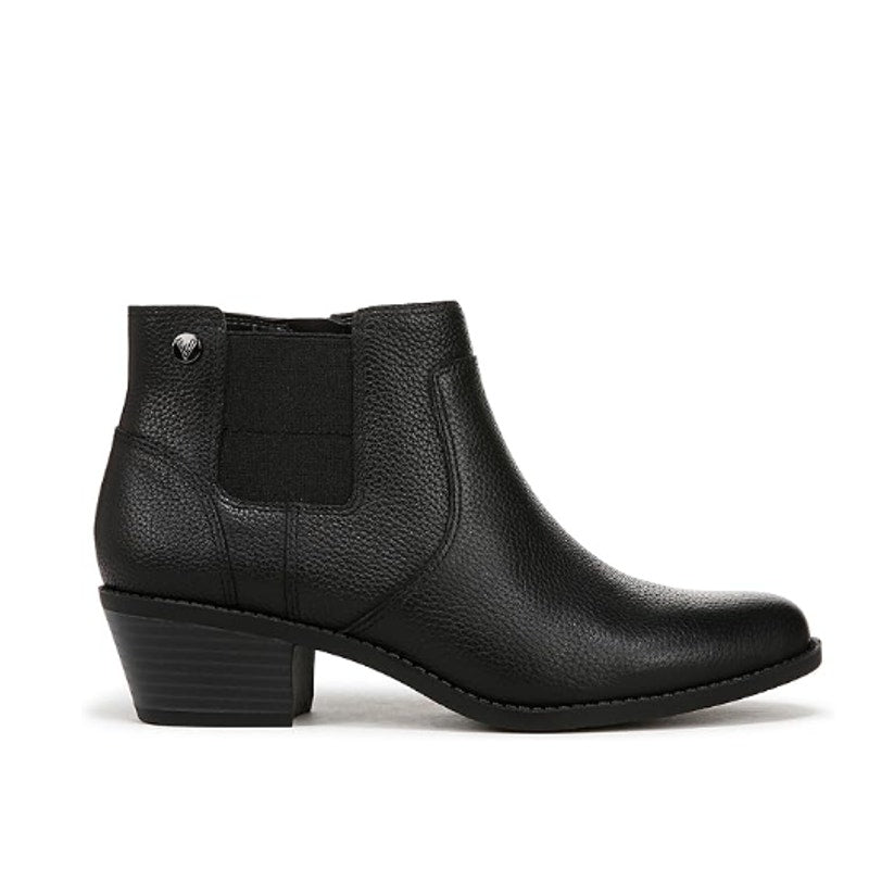 Vionic Womens Finn Ankle Booties US 8 EU 38.5 Black Leather Boots NWOB