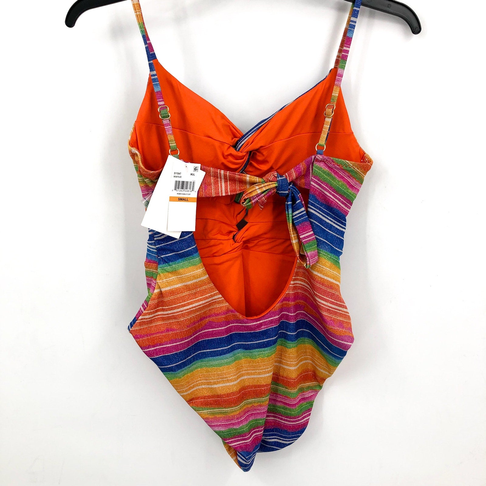 BECCA Women's Standard Shoreline One Piece Swimsuit Small Multi Cut Out NWT