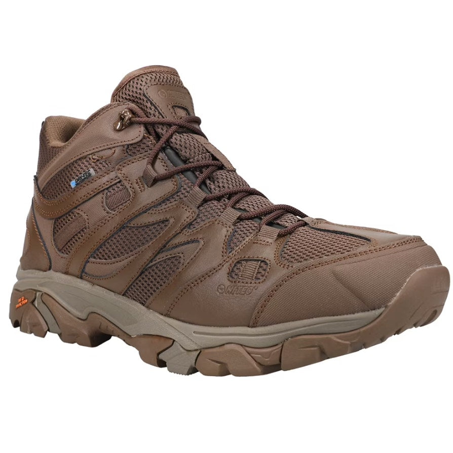 Hi-Tec Mens Ht Ravus Mid Hiking Boots US 15 EU 48 Brown Waterproof NWOB