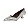 Franco Sarto Womens Darcy Pumps US 8.5 Wide EU 39 Silver NIB