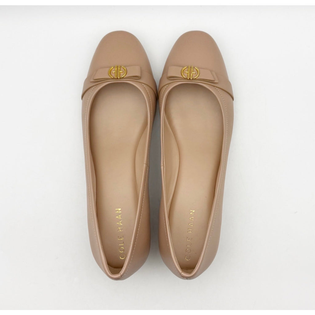 Cole Haan Womens Malta Wedge Heels Size 8B EU 38.5 Tan Blush Leather NIB