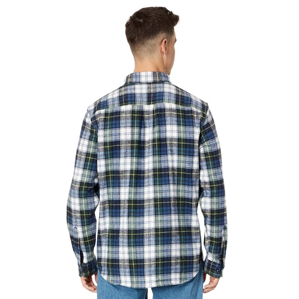 L.L. BEAN Mens Scotch Plaid Flannel Shirt 3XL Blue Vintage Tartan NWT