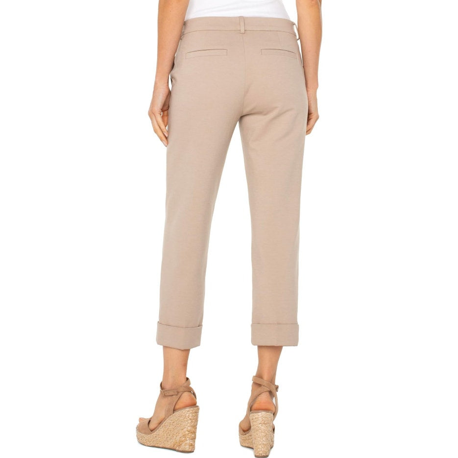 LIVERPOOL Women's Kelsey Crop Trouser Pant Size 8/29 Biscuit Tan NWT
