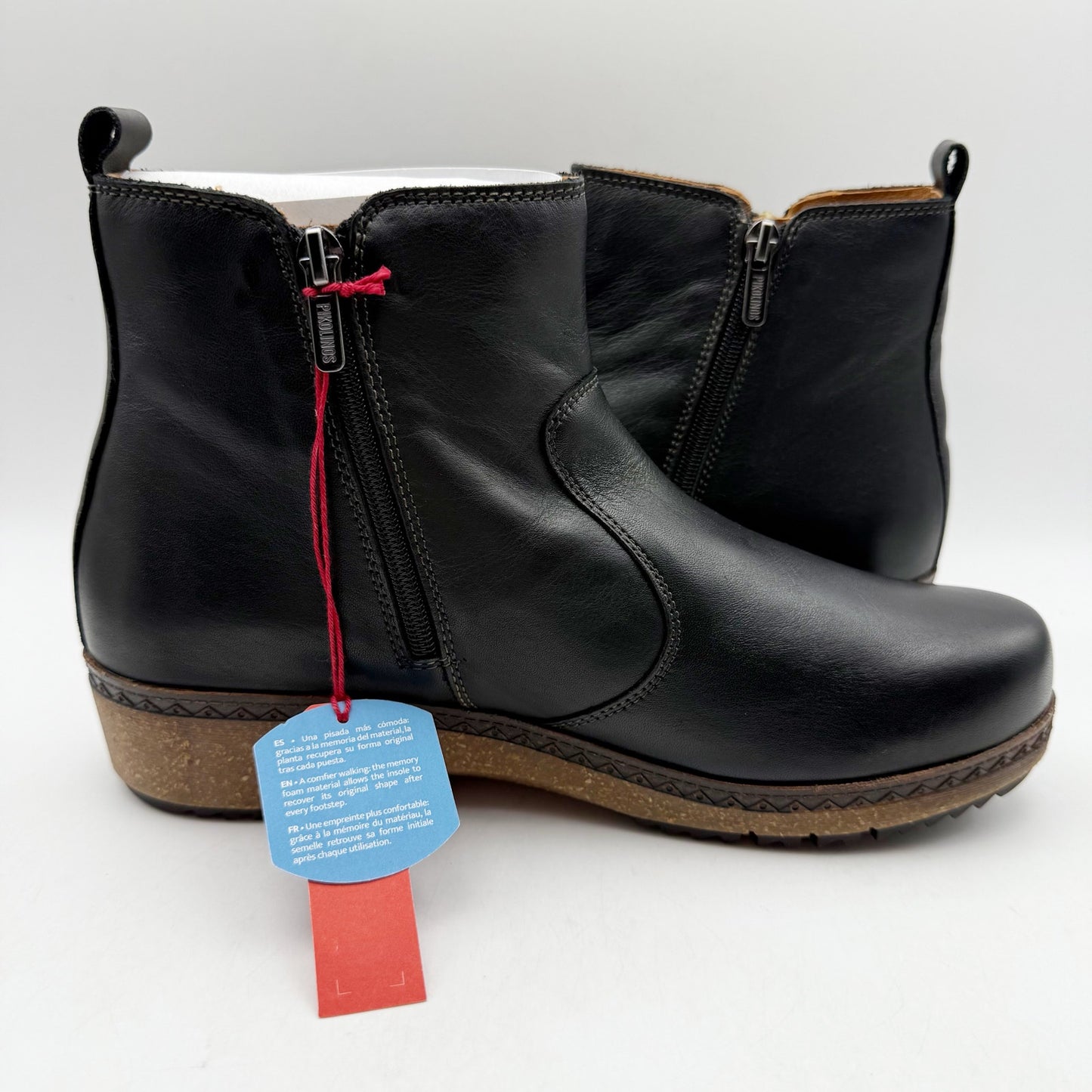 PIKOLINOS Womens Granada W0W-8988 Bootie EU 41 US 10-10.5 Black Leather NIB