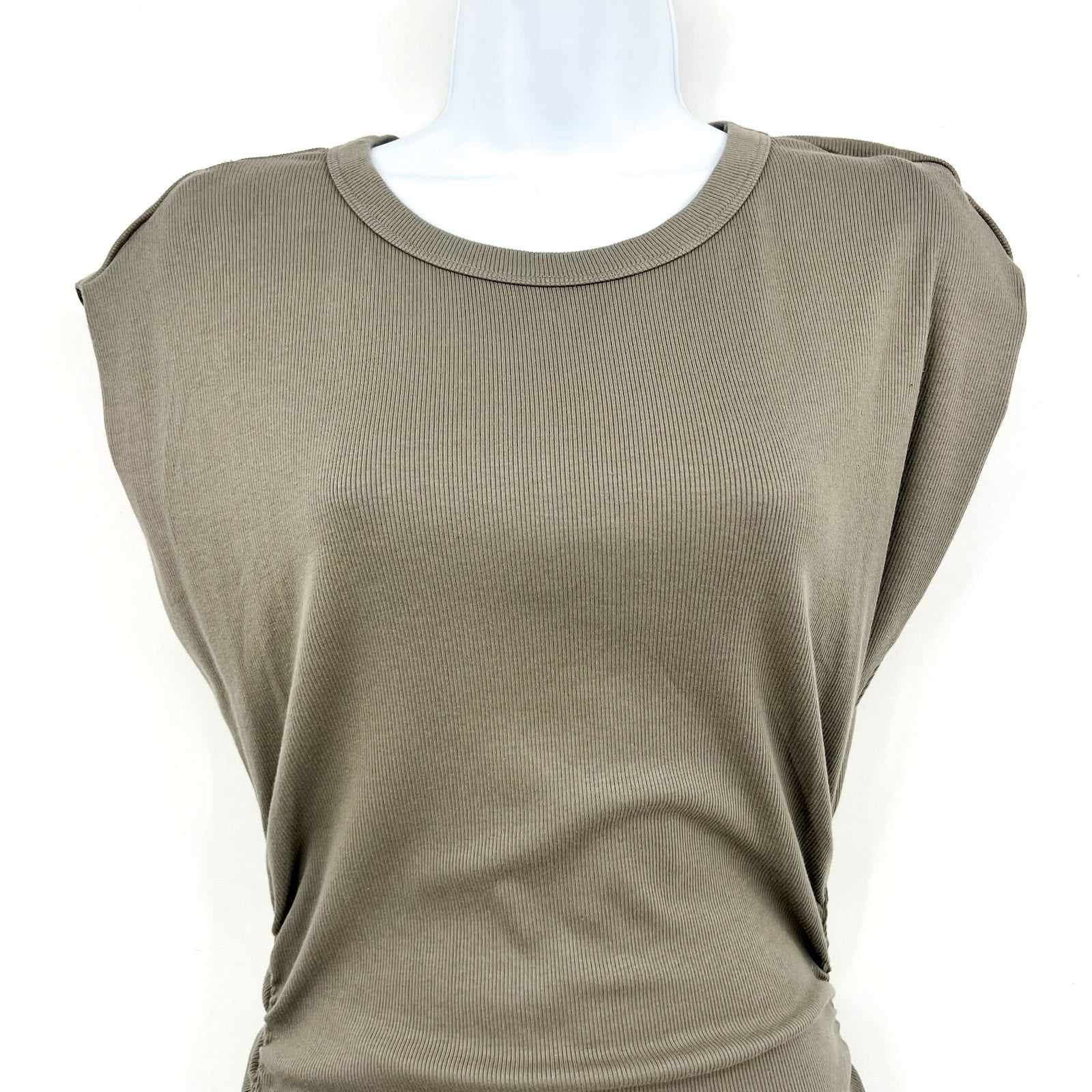 MICHAEL STARS Womens Ricci T-Shirt Dress Small Olive Green Short Sleeve NWT