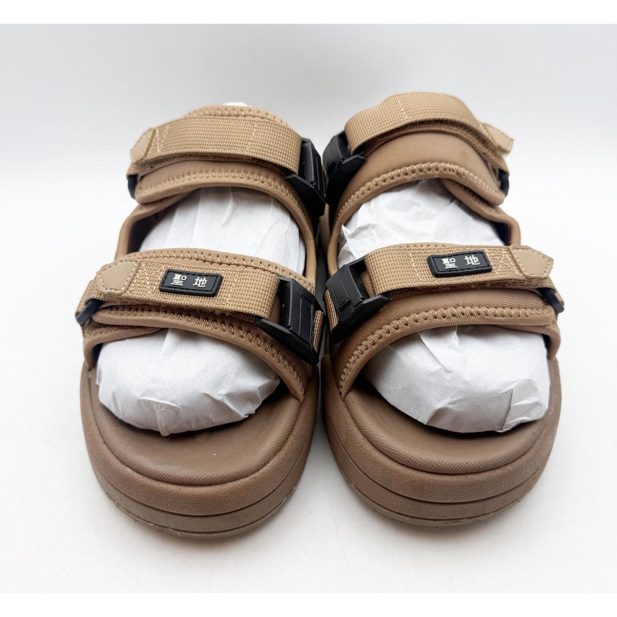SEICHI Men's Sandoru Ni Slide Sandals SIZE 11 EU 44 Mocha Brown Velcro Strap NIB