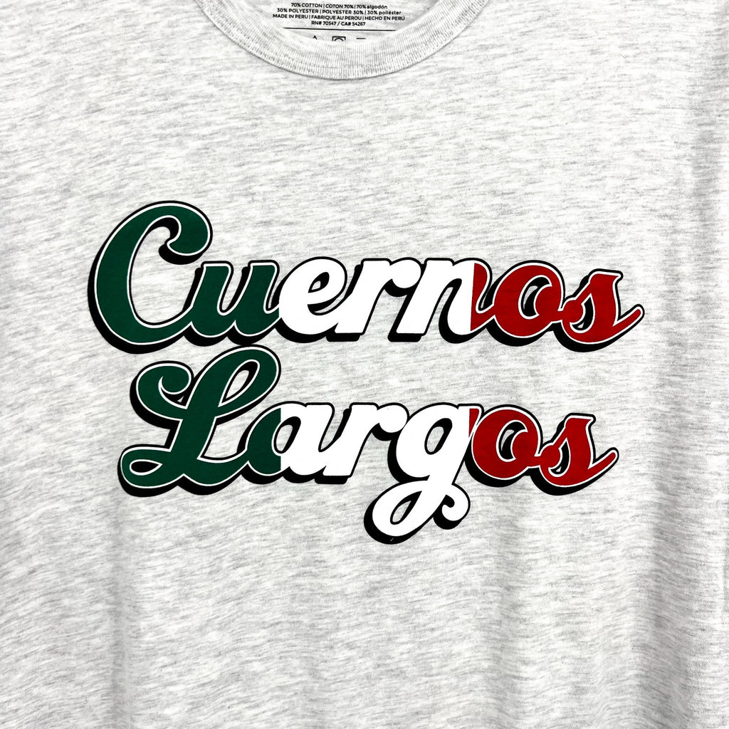 47 BRAND Mens Cuernos Lagros Texas Longhorn Short Sleeve Tshirt XL Grey NWT