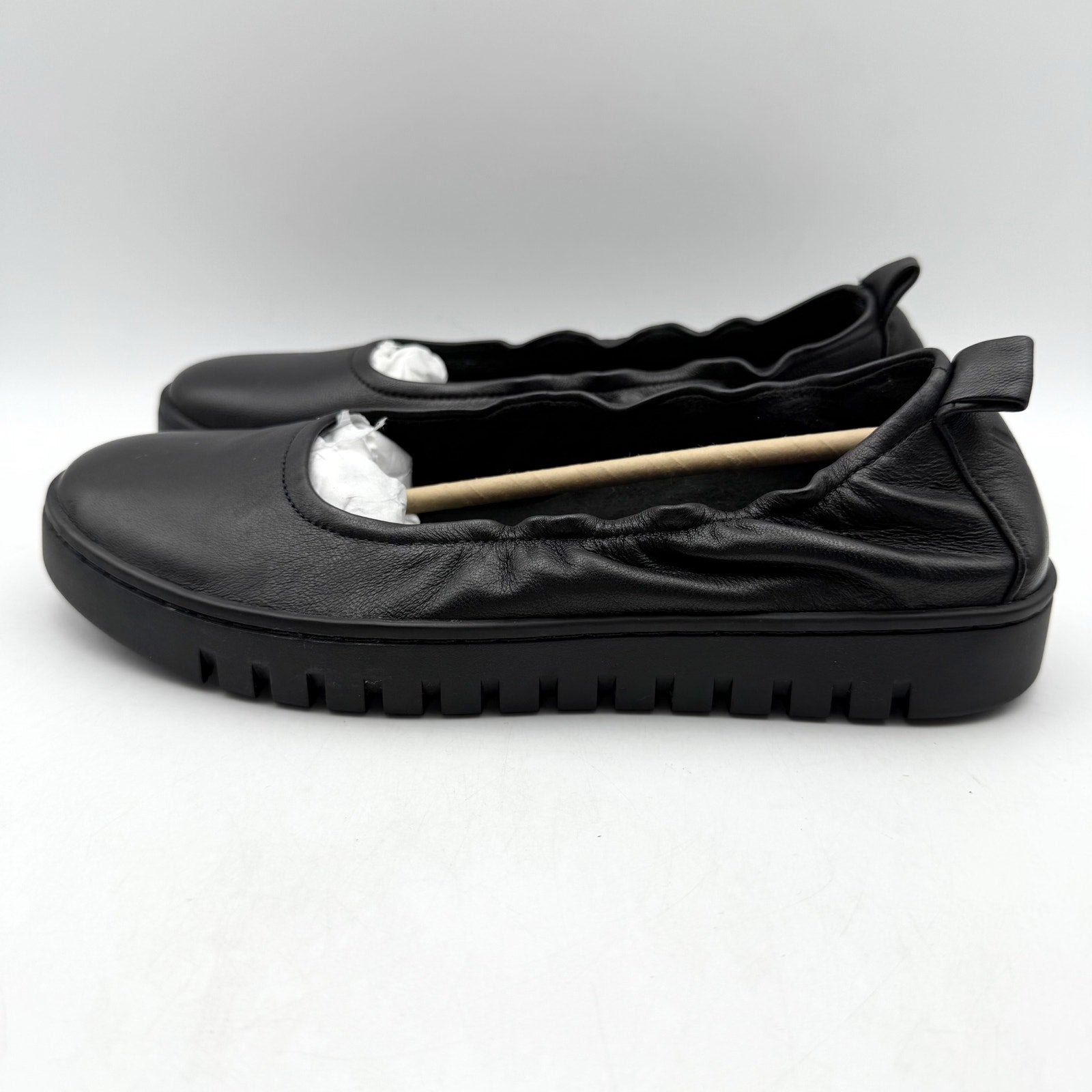 VIONIC Womens Uptown Ballet Slip-on Flats US 7 EU 37 Black Leather NWOB