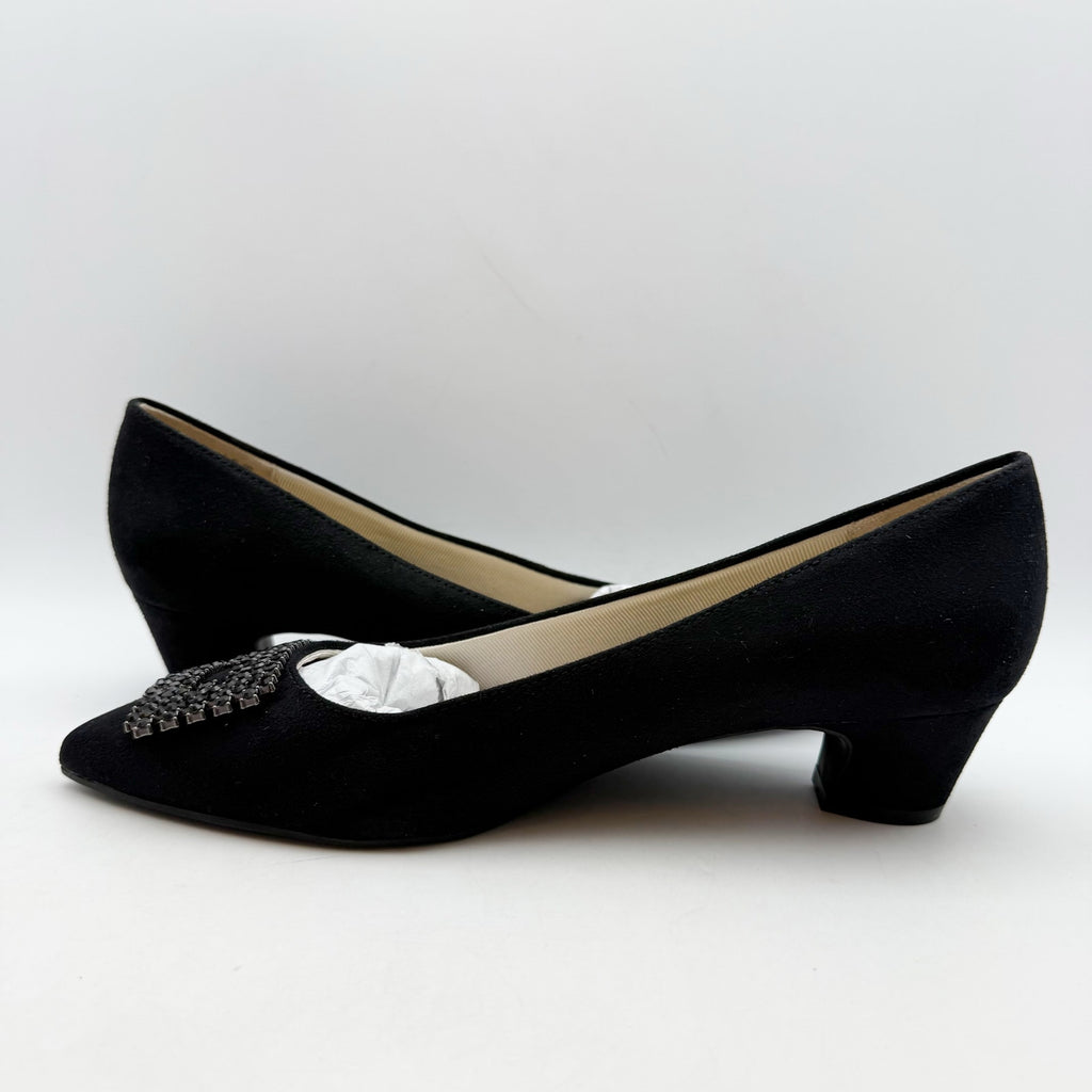 LifeStride Womens Minx Bling Pumps Size 8 Wide EU 38.5 Black Microfiber NWOB
