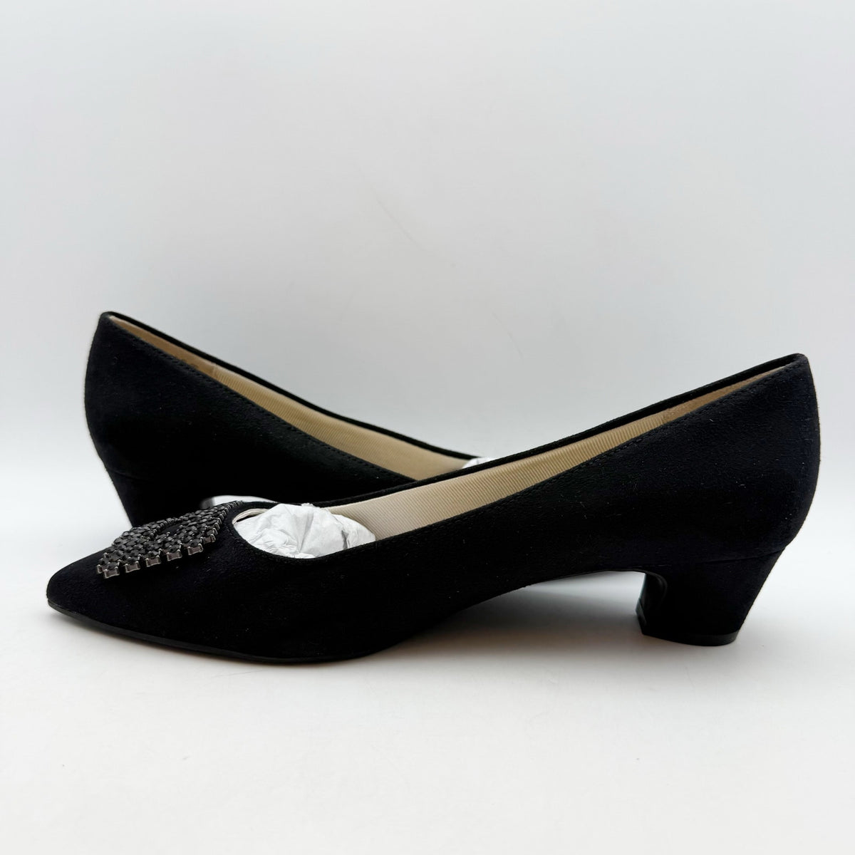 LifeStride Womens Minx Bling Pumps Size 8 Wide EU 38.5 Black Microfiber NWOB