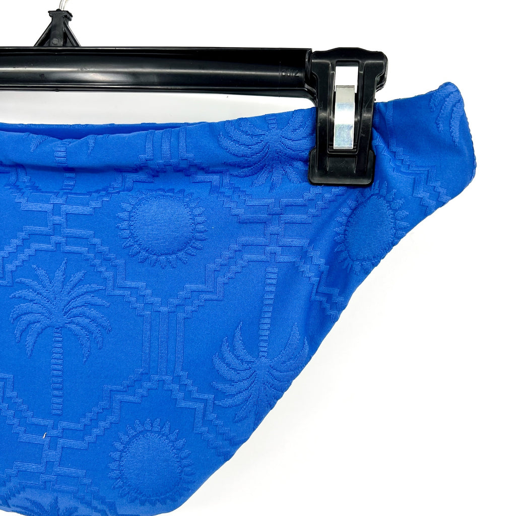 SEAFOLLY Womens Oasis Hipster Bikini Bottom Size 6 Blue Ultramarine Texture NWT