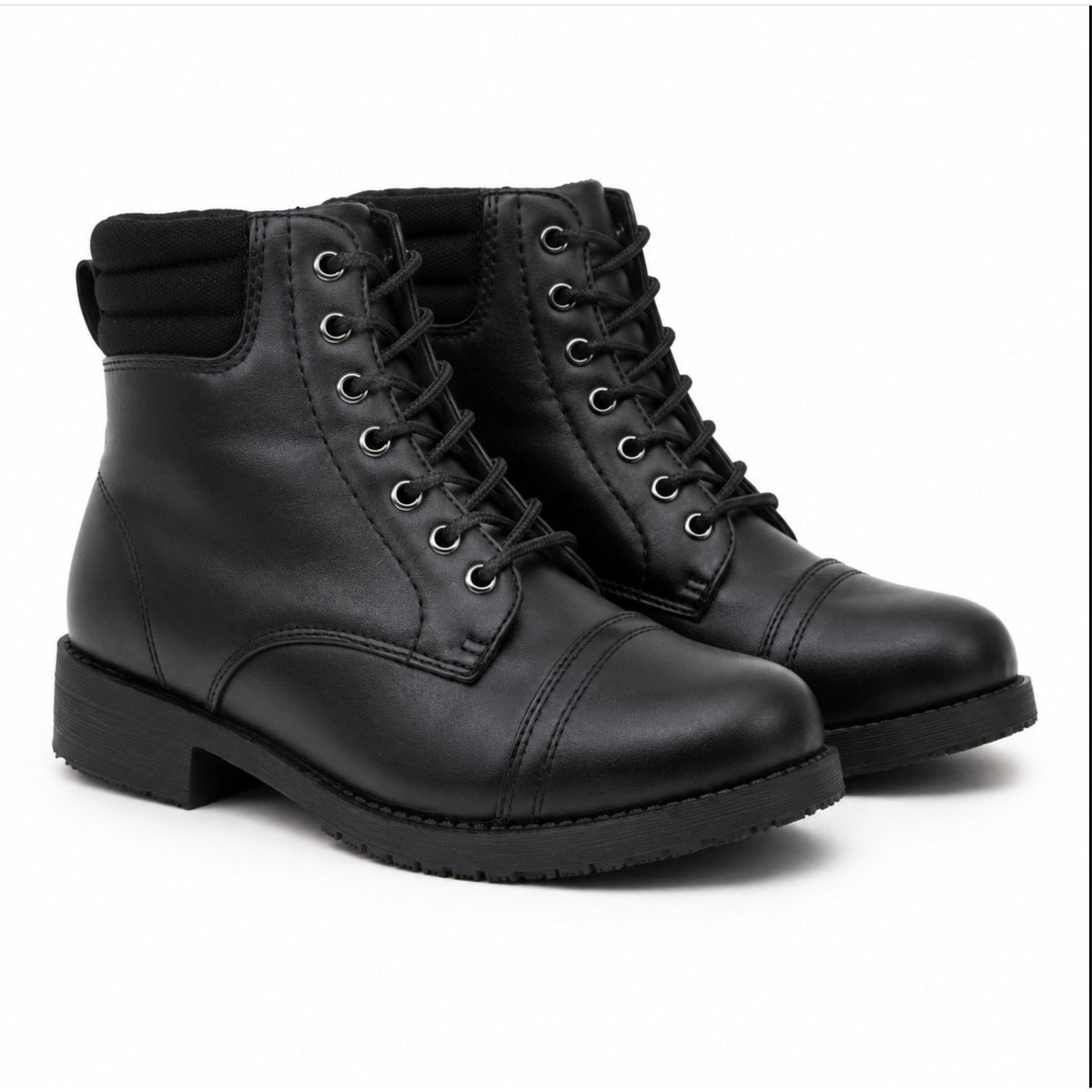 LaForst Womens Combat Ankle Boots US 8 US 38 Black Slip Resistant NWOB
