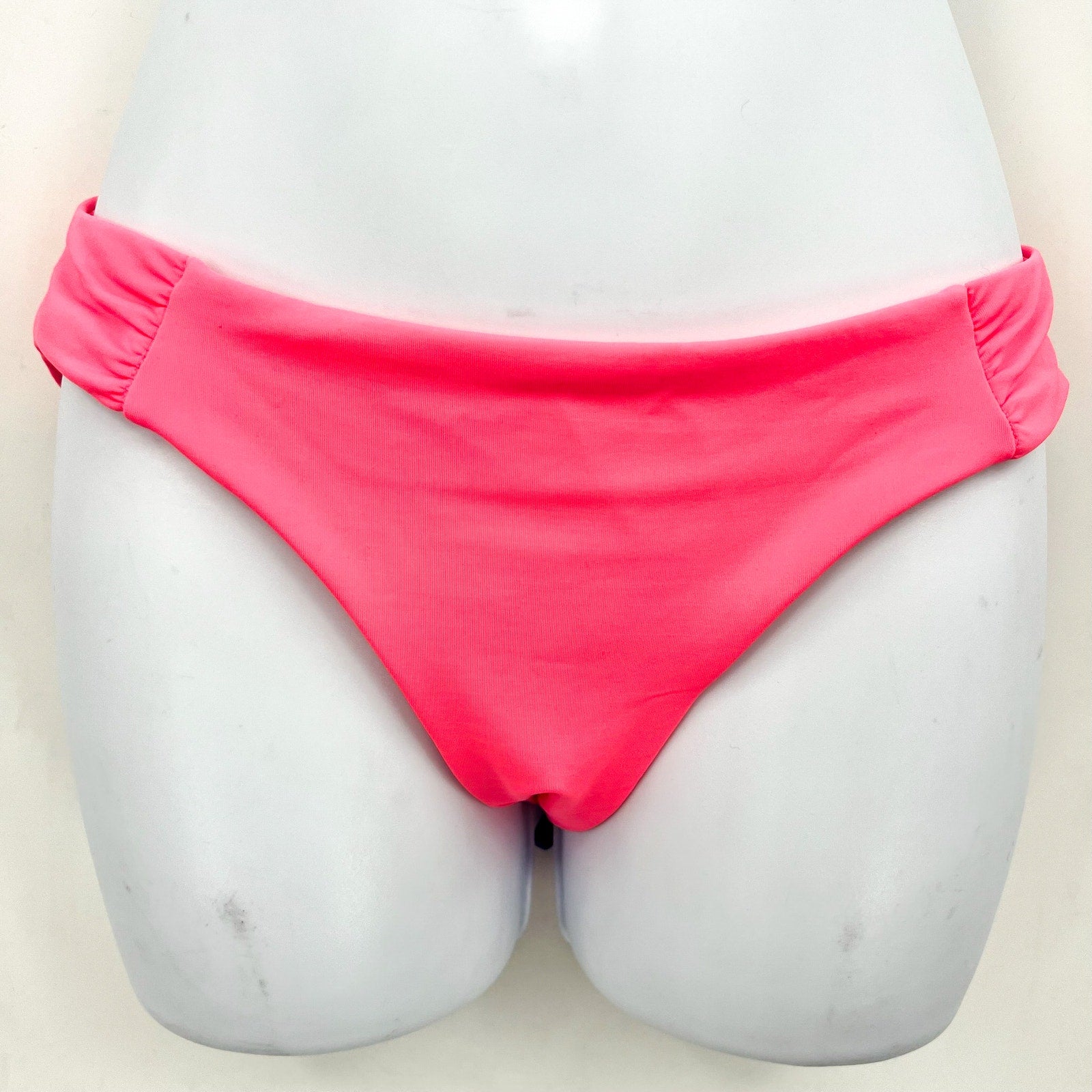 BECCA Womens Coast Adela Hipster Bikini Bottom Large Pink Coral Reef Shirred NWT