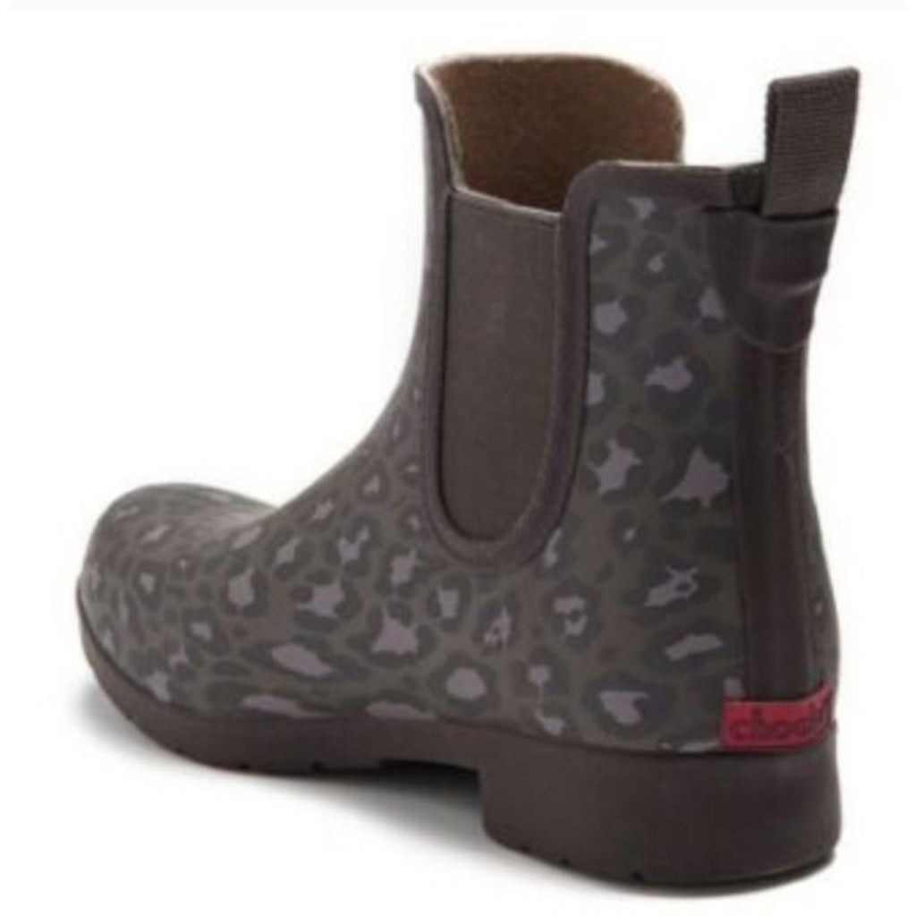 Chooka Womens Eastlake Chelsea Rain Boot Size 6 Gray Animal Print Waterproof NWT