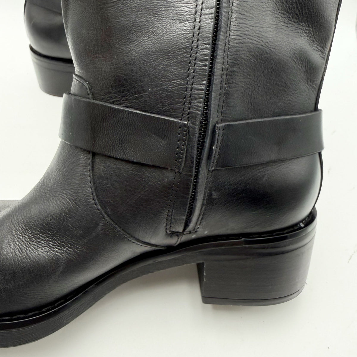 Crown Vintage Womens Reny Knee High Boots Size 7 M Black Leather NWOB