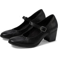 Aetrex Womens Sara Mary Jane Pumps EU 36 US 6-6.5 Black Leather Heels NIB