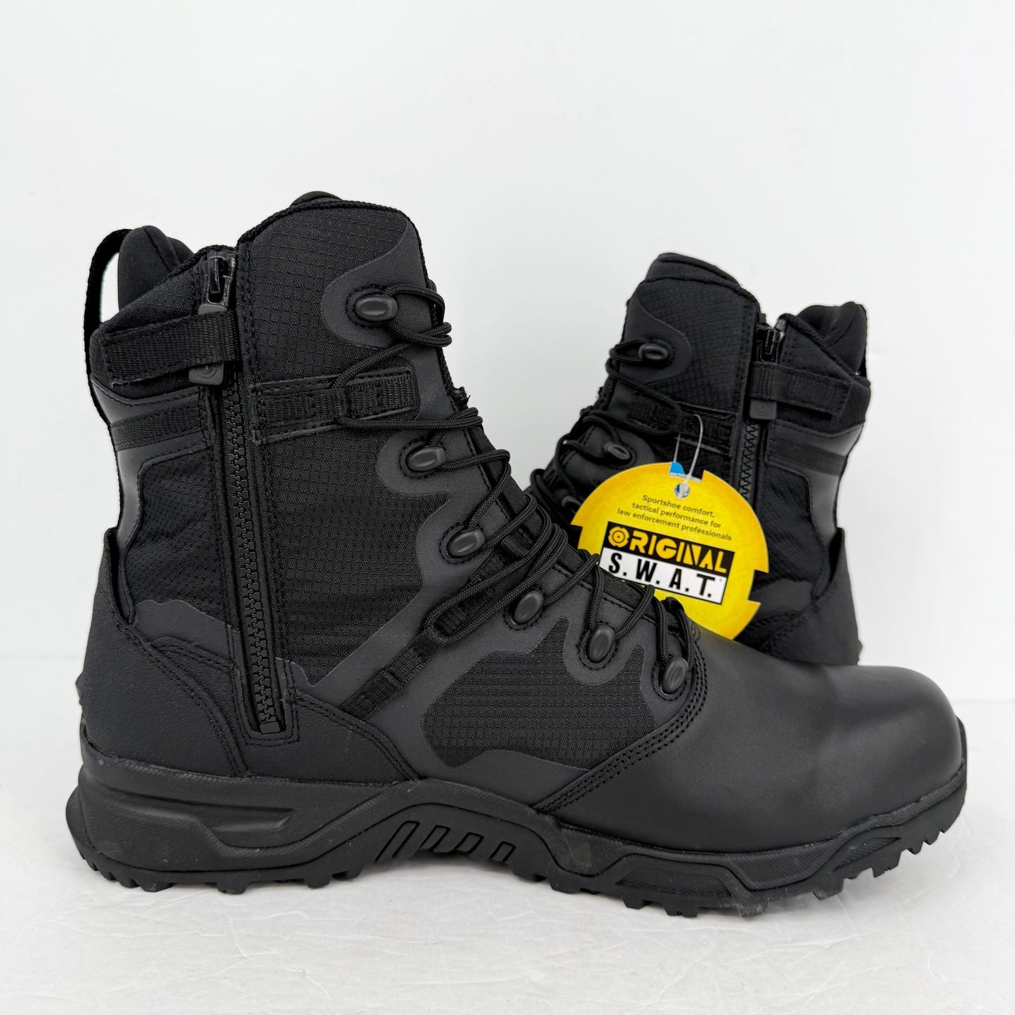 Original S.W.A.T. Men Alpha Fury 8" Boot US 16 Wide Black Waterproof Leather NIB