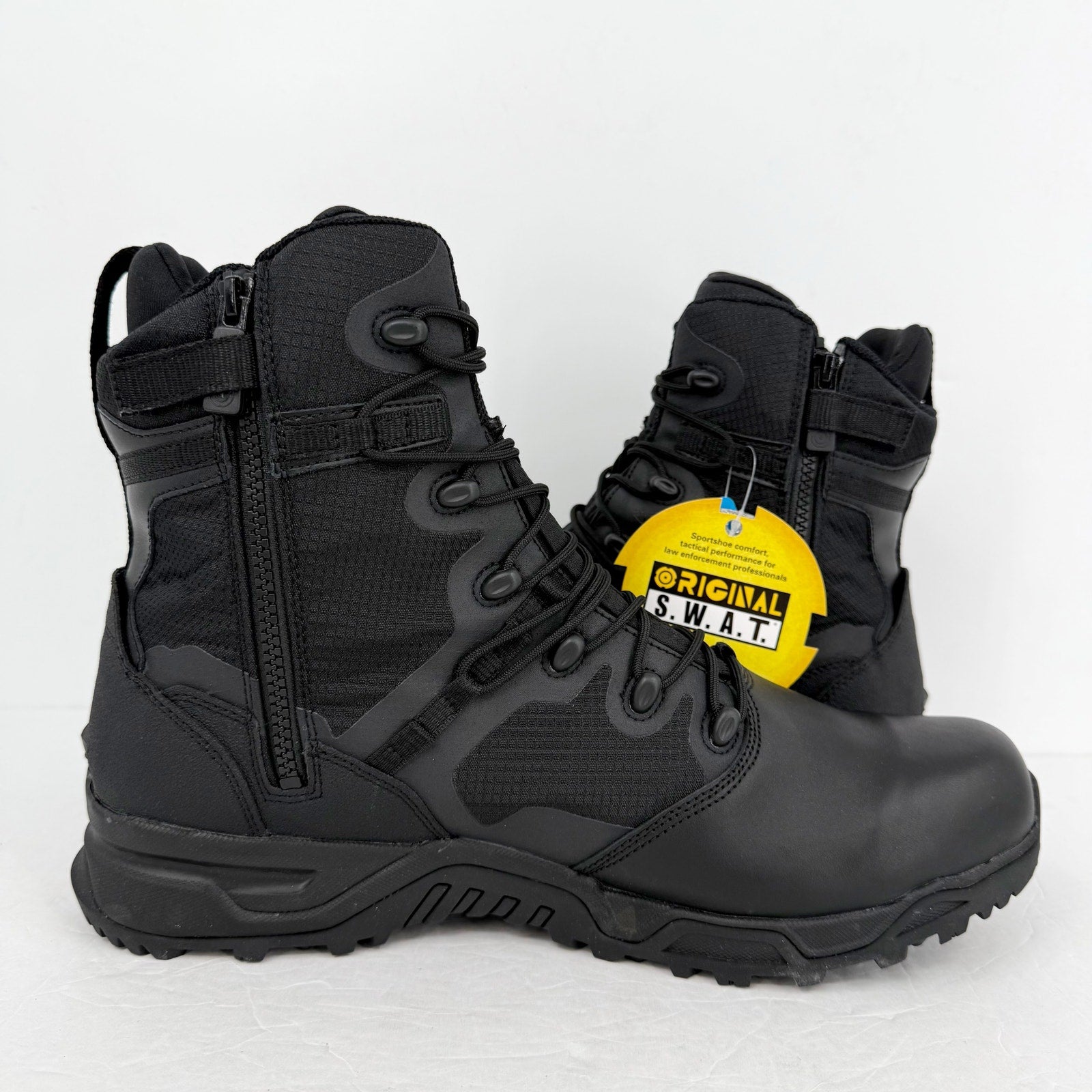 Original S.W.A.T. Mens Alpha Fury 8" Boots 16 Wide Black Waterproof Leather NIB