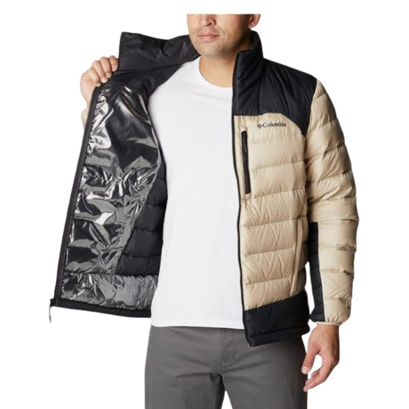 COLUMBIA Men's Autumn Park Down Jacket Small Cream Black NWT