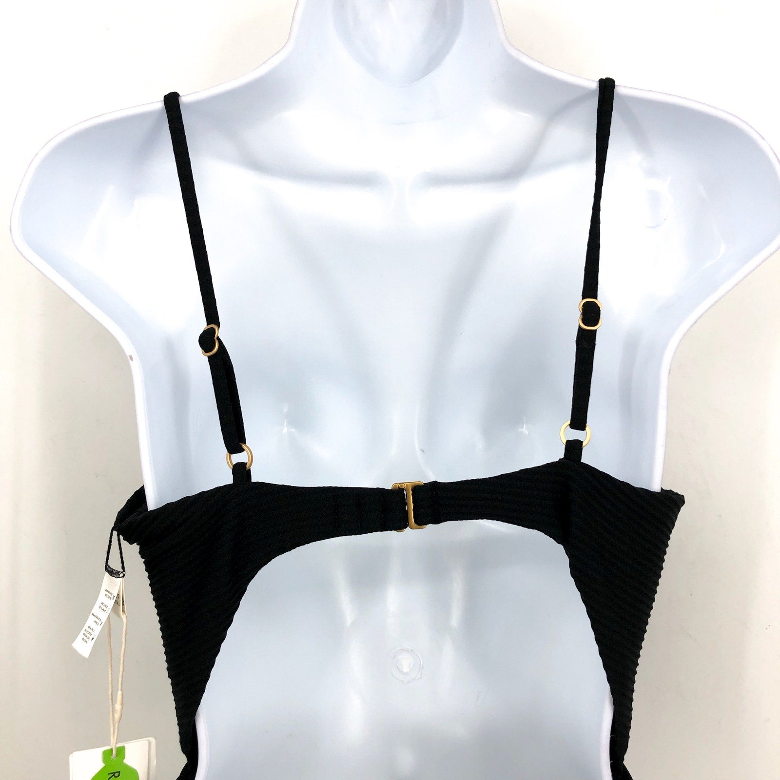 L*SPACE Women's Repreve Kyslee One Piece Swimsuit XS Black Eco Chic NWT